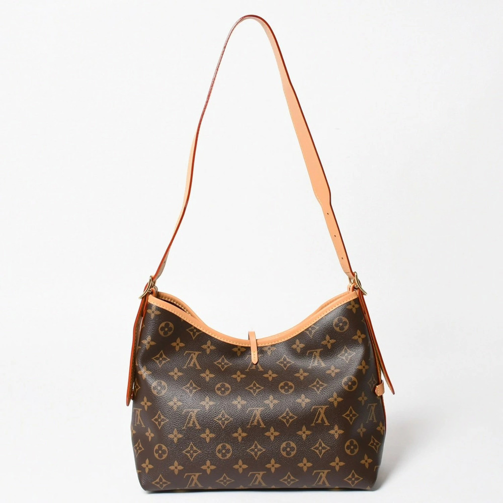 LOUIS VUITTON Carryall NM Hobo Bag Monogram Brown Leather
